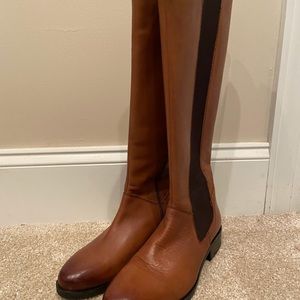 Aldo leather stretch flat tall knee boots 8.5